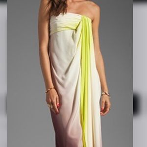 DVF gorgeous strapless Sierra Ombré silk dress, fits like size 4